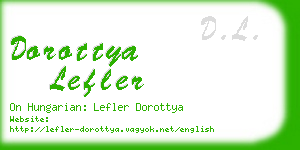 dorottya lefler business card